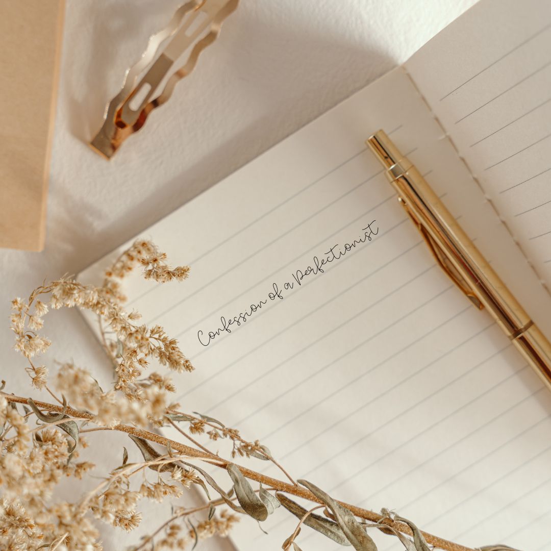 Messy handwritten journal representing perfectionism and overthinking